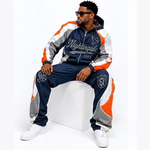 Conjunto Deportivo de 2 Piezas para Hombre, Personalizado, Transpirable, de Nailon Plisado, con Franjas Reflectantes UV, Cortavientos de Invierno, Ecológico - Product Image 4