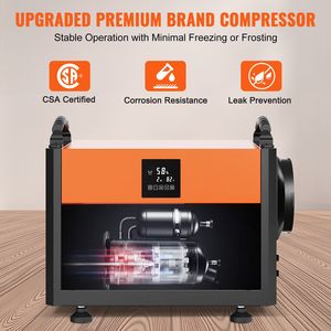 Tubo di scarico per deumidificatore commerciale da 156 pinte per spazi ristretti, scantinati e cantieri - Grande capacità - Nuovo - Product Image 3