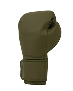 Gants d'entraînement de boxe vert olive en similicuir avec fermeture Velcro, sangle de poignet réglable, qualité supérieure, unisexe adulte - Product Image 1