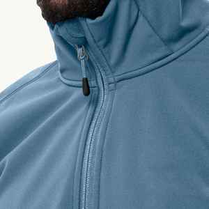 Veste matelassée imperméable à capuche pour homme, vert uni, fermeture éclair décontractée, extérieur en polyester, doublure en nylon, pour l'automne - Product Image 2