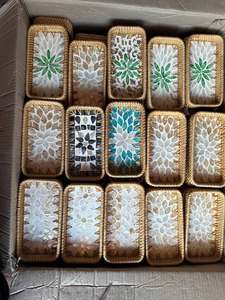 Bandeja Rectangular de Ratán con Incrustaciones de Madreperla, Hecha a Mano, Ecológica, de Grado Comercial, Decorativa para Navidad, para Servir en Casa u Hotel - Product Image 2