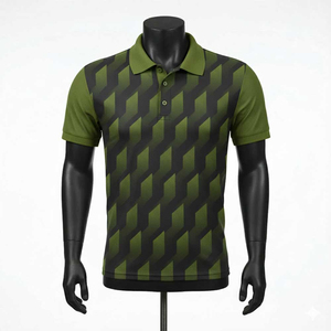 Camisas de Punto Casuales de Lujo para Hombre, Bordadas, de Manga Corta, Transpirables, Ligeras, con Patrón Sólido, Tallas Grandes - Product Image 1