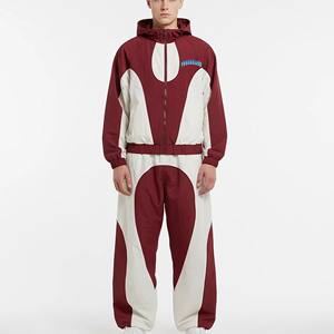 Coupe-vent personnalisé avec logo, design haut de gamme pour homme, imperméable, imprimé, survêtement uni, poignets élastiques, col montant, grandes tailles, hiver - Product Image 1