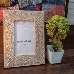 Cadre photo en bois vintage, artisanal, rustique, classique, moderne, cadre photo en bois, design minimaliste, décoration de table - Product Image 2