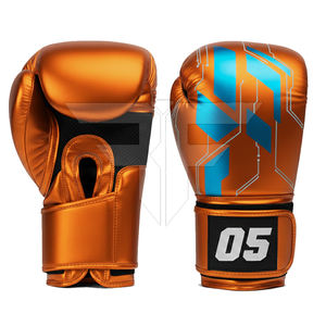 Guantes de Boxeo de Cuero de Buena Calidad con Logotipo Personalizado, Absorción de Humedad, Cierre de Gancho y Bucle para Competencia de Boxeo, Talla Grande, Transpirables - Product Image 1