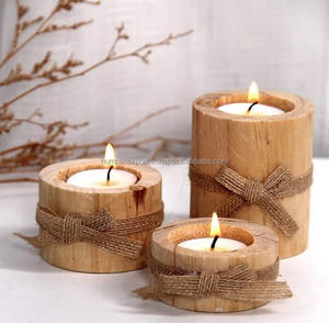 Bougeoir en bois de vente chaude meilleure bougeoir arrondi en bois de qualité pour la décoration de Table de maison de mariage - Product Image 1