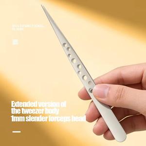 Stainless Steel <b>Eyelash</b> Tweezers Set Smooth Tip Precision For <b>Eyelash</b> <b>Application</b> - Product Image 5