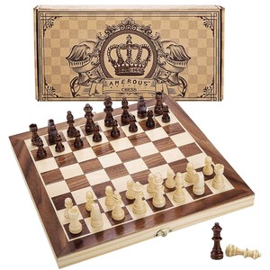 Jeu d'échecs en bois de bambou écologique |   Jeux de société en bois en gros - Product Image 2