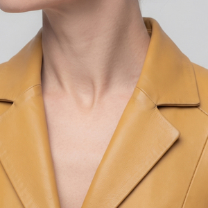 Women's Button Down <b>Leather</b> Sport Coat <b>Blazer</b> Women Business <b>Leather</b> <b>Blazer</b> Coat Women's Fashion <b>Leather</b> <b>Blazer</b> Outerwear - Product Image 5