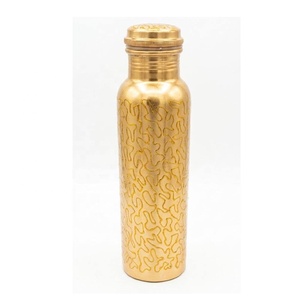 Handmade Pure <b>Copper</b> Water <b>Bottle</b> Direct <b>Drinking</b> Leak Proof Yoga & Ayurvedic Water <b>Bottle</b> Lid Boiling Water Applicable <b>Bottle</b> - Product Image 4