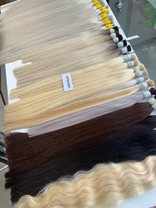 Venta al por mayor marrón a granel Virgen Super doble dibujado ondulado recto vietnamita pelo crudo blanco Chocolate Rubio gris Ombre Color oscuro - Product Image 6