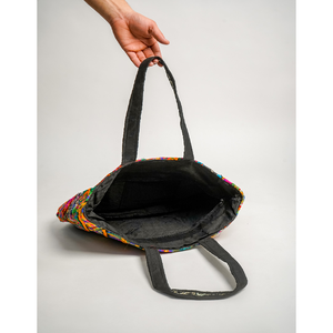Bolso de Mano de Algodón Bordado a Mano, Patrón Folclórico Multicolor, OEM ODM, Venta al Por Mayor - Product Image 2