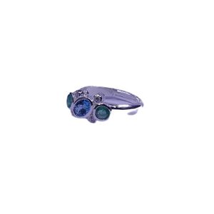 Wedding Wear 925 Sterling <b>Silver</b> Blue Topaz <b>Emerald</b> Gemstone Silover Plated Jewelry Women Wear Classic <b>Ring</b> - Product Image 2