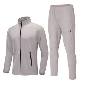 Ensemble coupe-vent unisexe noir en polaire OEM, manches longues, fermeture éclair quart de tour, style sportif, vêtements d'hiver, poches latérales, coupe régulière, imperméable - Product Image 2