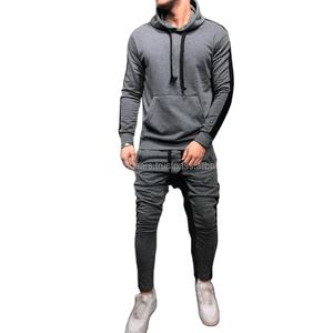 Ventes en gros de survêtements de sport pour hommes respirants, personnalisés, pour l'automne, ensembles de jogging, nylon/coton, pantalon noir, fitness, une pièce, adultes - Product Image 2