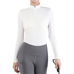 Customized High Quality Women's Horse <b>Long</b> <b>Sleeve</b> Riding Top <b>Base</b> <b>Layer</b> Racing Show Shirt Quick Dry Anti-Bacterial Eco-Friendly - Product Image 4