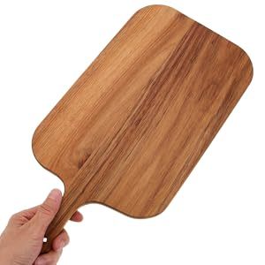 Tabla de cortar de madera de acacia ecológica al por mayor con asa, tabla de servir artesanal para cocina, bandeja para pizza para el hogar y exportación - Product Image 3