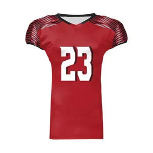 Maillot de football américain personnalisé avec logo imprimé par transfert thermique, modèle équipe, professionnel, athlétique, unisexe, adulte, antibactérien - Product Image 4