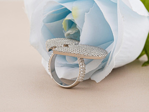 Anillo de compromiso de plata de ley 925 con diseño de corazón roto y engaste de circonitas, estilo hip hop, para fiesta, regalos de joyería personalizados - Product Image 5