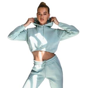 ชุดลำลองผู้หญิงแบบสองชิ้น เสื้อฮู้ดดี้และกางเกงจ็อกเกอร์ พร้อมดีเทลกระดุม |   ชุดสตรีทแวร์ผ้าฟลีซคอตตอน 100% - Product Image 6