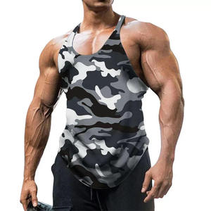 Men's Camouflage Gym <b>Stringer</b> <b>Vest</b> Bodybuilding Muscle Fit Tank Top 100% Cotton Made Sleeveless Shirt for Athletic Workout Wear - Product Image 3
