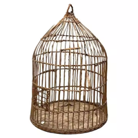 Couleur brune enduit de poudre Portable grande Cage à oiseaux perroquet élevage ornemental métal suspendu Cage à oiseaux meilleur