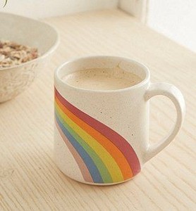 แก้วกาแฟเซรามิกสีเขียวลายริบบิ้นทันสมัย ผิวด้าน ด้ามจับแข็งแรง ทนทาน เหมาะสำหรับชา กาแฟ ใช้ในบ้าน สำนักงาน - Product Image 5