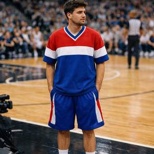 Conjunto Deportivo de Verano para Hombre, Camiseta y Pantalones Cortos de Baloncesto, Transpirable, 100% Algodón, Dos Piezas - Product Image 4