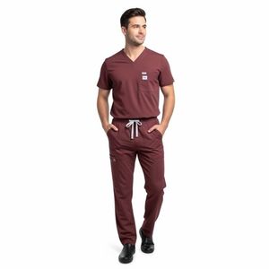 Men Cotton Medical <b>Doctor</b> Uniform Scrub <b>Set</b> Hospital Clothing OEM Wholesale Supplier Breathable Comfortable Scrub Suits - Product Image 3