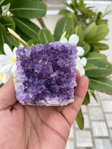 Medium Amethyst Druzy <b>Cluster</b> | Natural Purple <b>Crystal</b> Geode for Interior Display & Collector Collections - Product Image 1