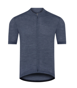 Trendy Men's Navy Blue Short Sleeve <b>Cycling</b> Jersey <b>Stand</b> Collar Zipper Front Fitted Moisture Wicking Polyester Summer Sports Top - Product Image 1