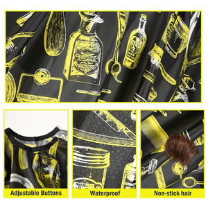 ผ้าคลุมตัดผมสำหรับร้านเสริมสวยมืออาชีพ ผ้ากันเปื้อนช่างตัดผม คุณภาพสูง ผลิตจากไนลอน สวมใส่สบาย พร้อมคลิปล็อค - Product Image 3