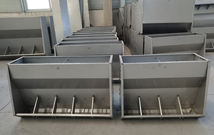 핫 세일 양면 10 홀 스테인레스 스틸 보육 트로프 돼지 농장을위한 자동 돼지 피더 - Product Image 4