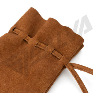 Custom Embossed Luxury PU Leather & leather <b>Drawstring</b> <b>Pouch</b> Bag for Glasses Dice Camera Watch & Jewellery custom Material - Product Image 4