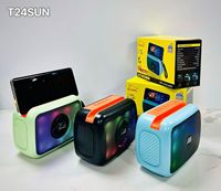 Haut-parleur solaire portable T24SUN avec basses puissantes, radio FM extérieure, rechargeable USB TF, vente en gros OEM pour le marché africain