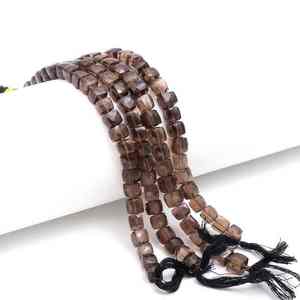 Perles de quartz fumé naturel en forme de boîte, 6-9 mm, perles de quartz fumé en vrac pour la fabrication de bijoux, vente en gros, approvisionnement en vrac - Product Image 2