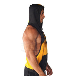 Fitness Training <b>Men</b> Gym <b>Singlet</b> Quick Dry Breathable Lightweight Polyester/Cotton Sports Tank Top <b>for</b> Cardio Running - Product Image 4