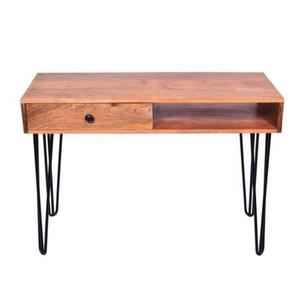 Wholesale High Quality Rustic Solid Wood Oblong Shape Console <b>Table</b> Drawer 2-Seater Wooden <b>Bar</b> <b>Table</b> for Living Room Hotel Use - Product Image 2