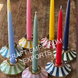 Hand-Crafted <b>Resin</b> Candle Stands with Brass Top <b>Molds</b> for Candles (Multi Colors Available) for home decor and dinner dates gifts - Product Image 3