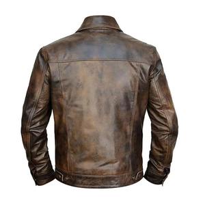 Chaqueta de Cuero Original para Hombre, Estilo Motero, de Piel Vacuna Negra Premium, con Personalización de Marca, Fabricación OEM - Product Image 6