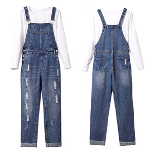 Salopette en jean pour femme, fabrication usine, modèle 2026, la plus vendue, toucher doux, avec décoration plissée, service OEM - Product Image 6