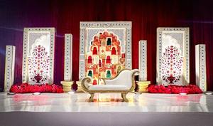 <span class=keywords><strong>Magnifique</strong></span> scène de mariage de style palais avec miroirs, panneaux muraux de fond pour mariage à thème indien ou <span class=keywords><strong>arabe</strong></span>, décoration de mariage musulman, États-Unis - Product Image 2