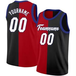 Camiseta de Baloncesto Personalizada Roja y Negra, Sin Mangas, Sublimada, Transpirable, 100% Poliéster, Unisex para Adultos - Product Image 2