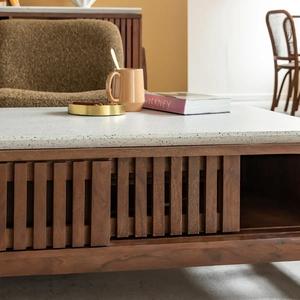 Table basse Vandana Nimbus Vertex en bois d'acacia et terrazzo - Product Image 5