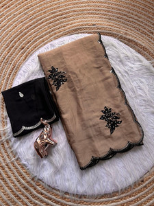 Sari en soie Rangoli de créateur exclusif de la boutique indienne, avec chemisier traditionnel élégant, séchage rapide, pour soirée, sari pour femme de qualité supérieure - Product Image 6