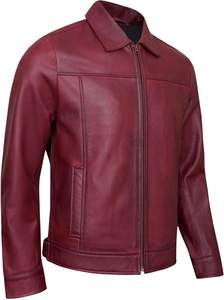 Chaqueta de Cuero para Motociclista con Diseño Personalizado, Recubierta y Tejida, para Hombre, con Cuello Alto, Logotipo Frontal, Piel de Oveja, Transpirable e Impermeable para Invierno - Product Image 6