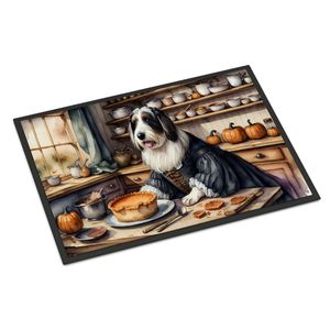 Collie barbu automne cuisine citrouilles paillasson 24H X 36W antidérapant intérieur extérieur tapis bas Pile lavable porte avant tapis pour entrée - Product Image 1