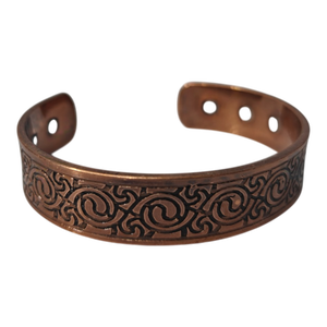 Bracelet magnétique en cuivre artisanal, aimant puissant, accessoire pour la guérison spirituelle, l'équilibre énergétique et le yoga - Product Image 5