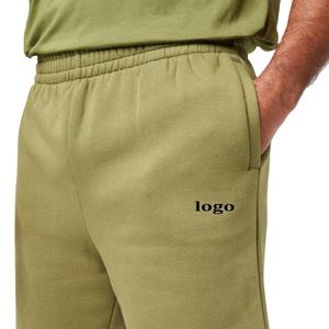 Shorts Bermuda en coton uni pour homme, taille mi-haute, cordon élastique, décontracté, avec poches, logo sur le devant - Product Image 6