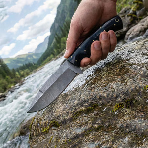 High Quality Damascus Steel Outdoor Hunting/<b>Camping</b>/Skinning Knife Straight Bulk Supply Custom Options for USA/Europe Wholesale - Product Image 3